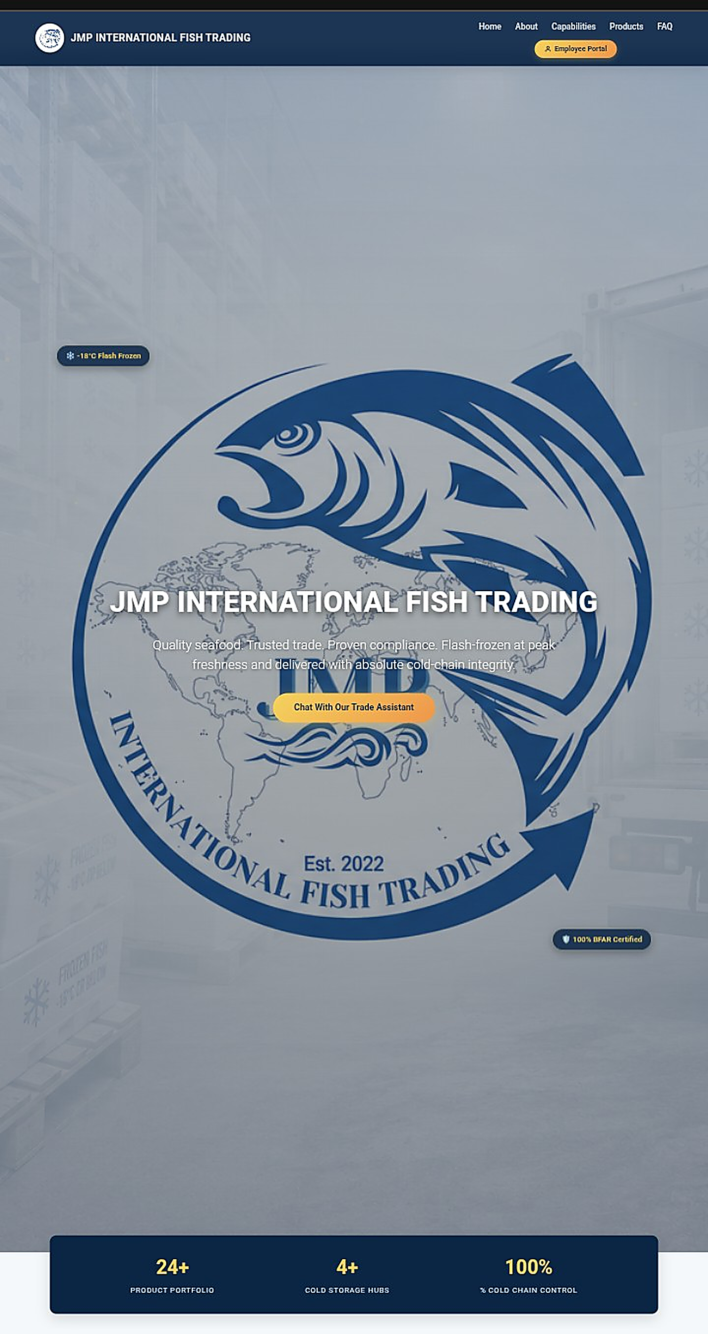 JMP International Fish Trading Home Portal