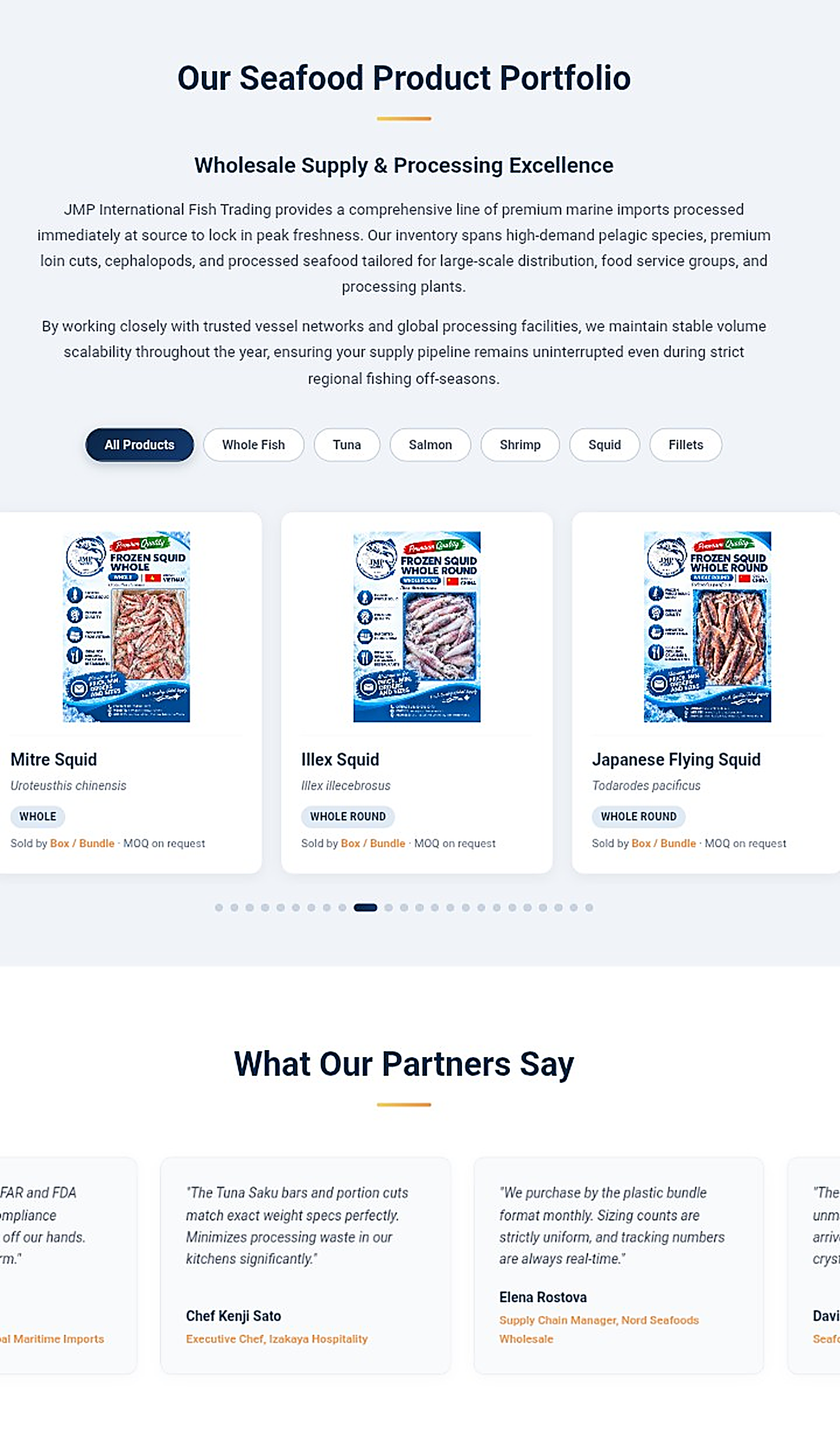 Why Partner With JMP International Section